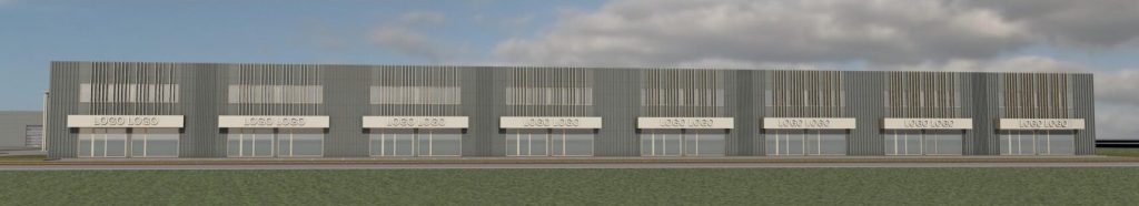 Sandėlių pastatų kompleksas | C1, C2 pastatai (Tilžės g. 74) - Sandėlys / Platinimo centras - vizualizacija