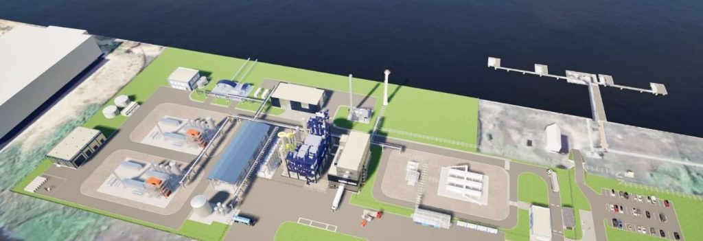 Biodegvielas pārstrādes ražotnes komplekss (Uriekstes iela 30) - Sunkiosios pramonės gamykla - vizualizacija