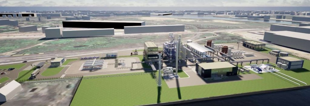 Biodegvielas pārstrādes ražotnes komplekss (Uriekstes iela 30) - Sunkiosios pramonės gamykla - vizualizacija
