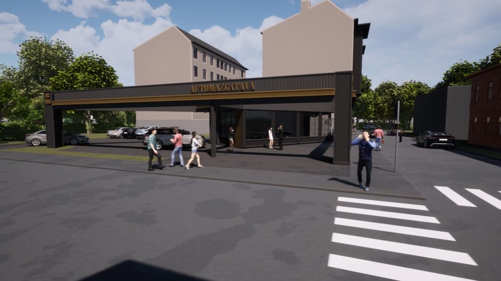 Valmieras iela 17 (Valmieras iela 17) - Automobilių plovykla - vizualizacija