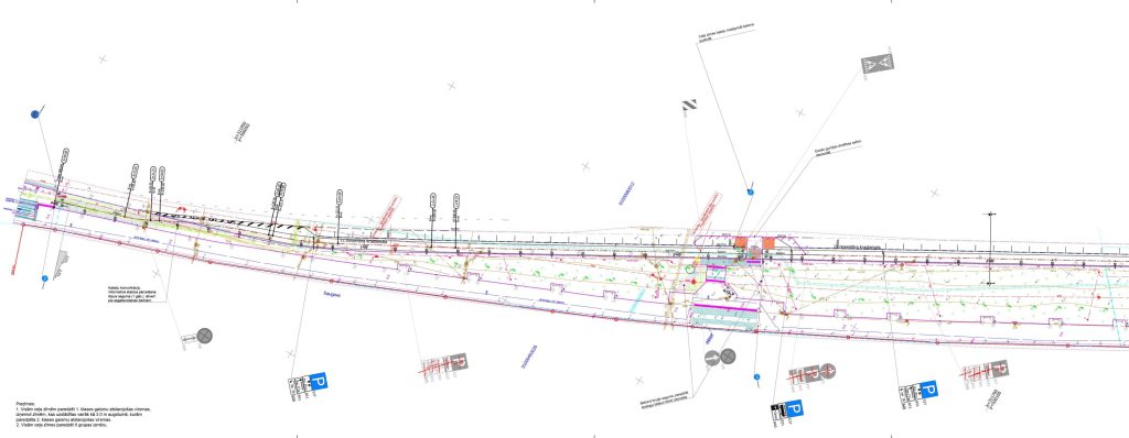 Veloceļa Centrs - Posma no Vanšu tilta līdz Dzelzceļa tiltam izbūve (11. novembra krastmala) - Jalgrattatee, Kõnnitee - visuaalne