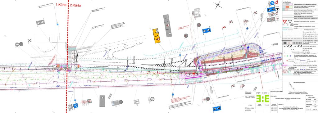 Veloceļa Centrs - Posma no Vanšu tilta līdz Dzelzceļa tiltam izbūve (11. novembra krastmala) - Jalgrattatee, Kõnnitee - visuaalne