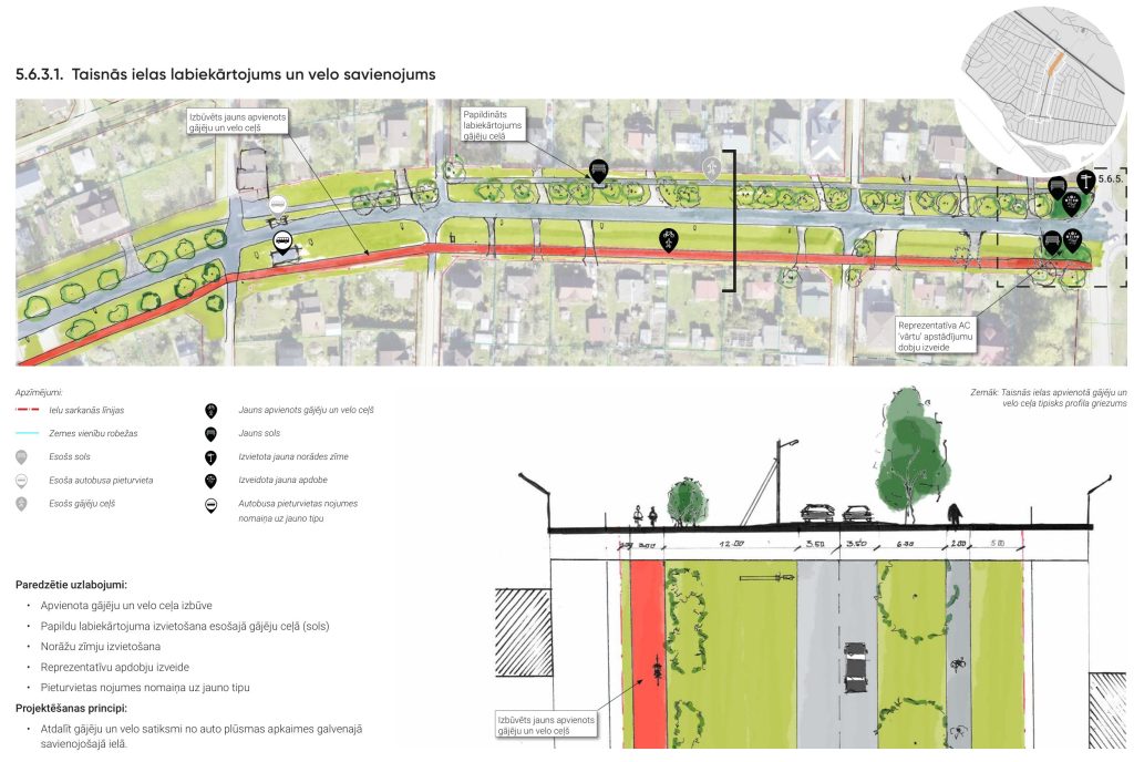 Apkaimes centrs - Dārziņi (Dārziņi) - Cita atvērta telpa, Parks, Iela - vizualizācija