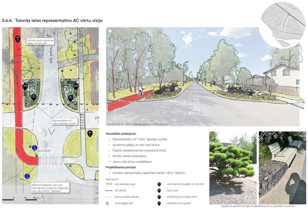 Apkaimes centrs - Dārziņi (Dārziņi) - Cita atvērta telpa, Parks, Iela - vizualizācija