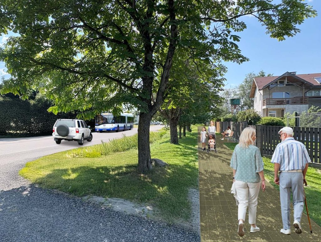 Apkaimes centrs - Dārziņi (Dārziņi) - Cita atvērta telpa, Parks, Iela - vizualizācija