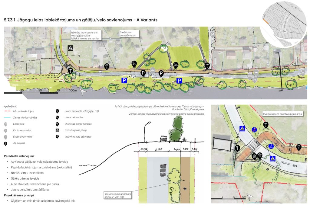 Apkaimes centrs - Dārziņi (Dārziņi) - Cita atvērta telpa, Parks, Iela - vizualizācija