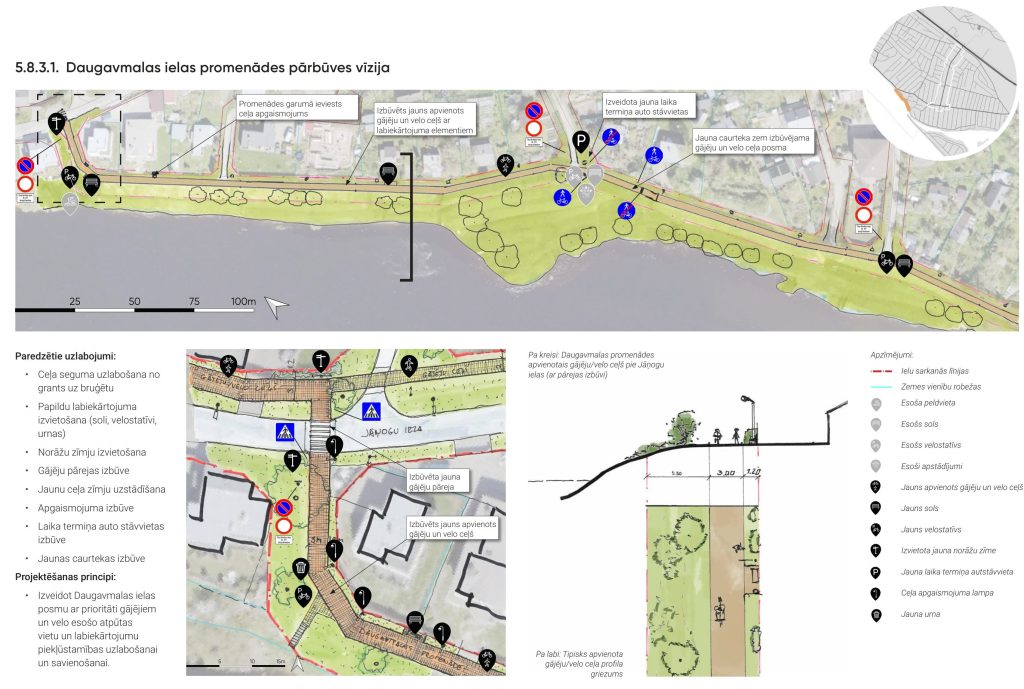 Apkaimes centrs - Dārziņi (Dārziņi) - Cita atvērta telpa, Parks, Iela - vizualizācija