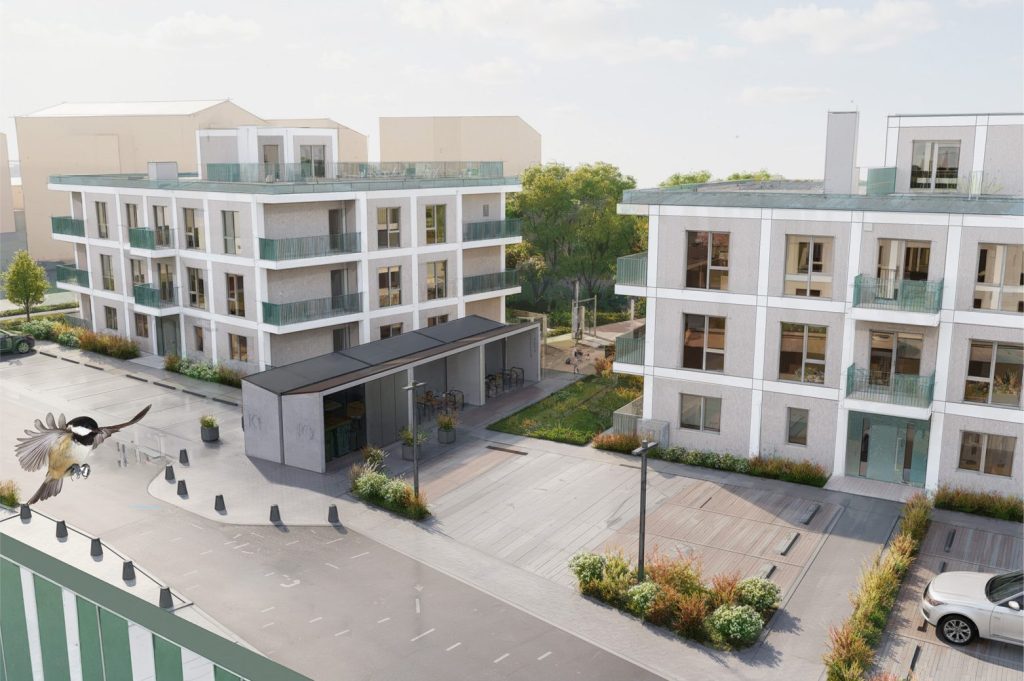 Birzmaļu pļavas - "K1" ēka (Bauskas ielā b/n) - Korterelamu - visuaalne