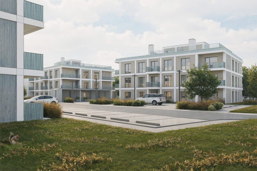 Birzmaļu pļavas - "K1" ēka (Bauskas ielā b/n) - Korterelamu - visuaalne