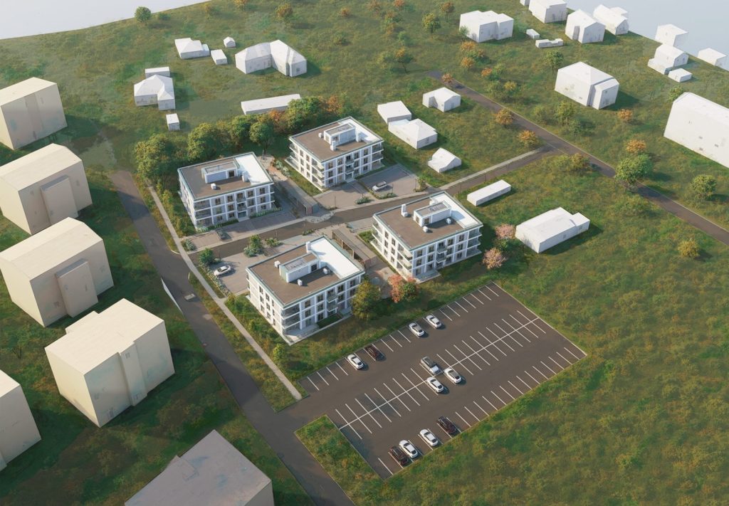 Birzmaļu pļavas - "K1" ēka (Bauskas ielā b/n) - Korterelamu - visuaalne