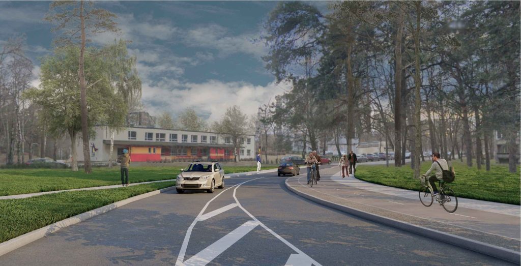 Velosipēdu ceļš Brasa-Sarkandaugava-Mīlgrāvis (Laktas iela, Sliežu iela, Viestura prospekts) - Velosipēdu ceļš - vizualizācija