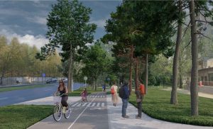 Velosipēdu ceļš Brasa-Sarkandaugava-Mīlgrāvis (Laktas iela, Sliežu iela, Viestura prospekts) - Bike path