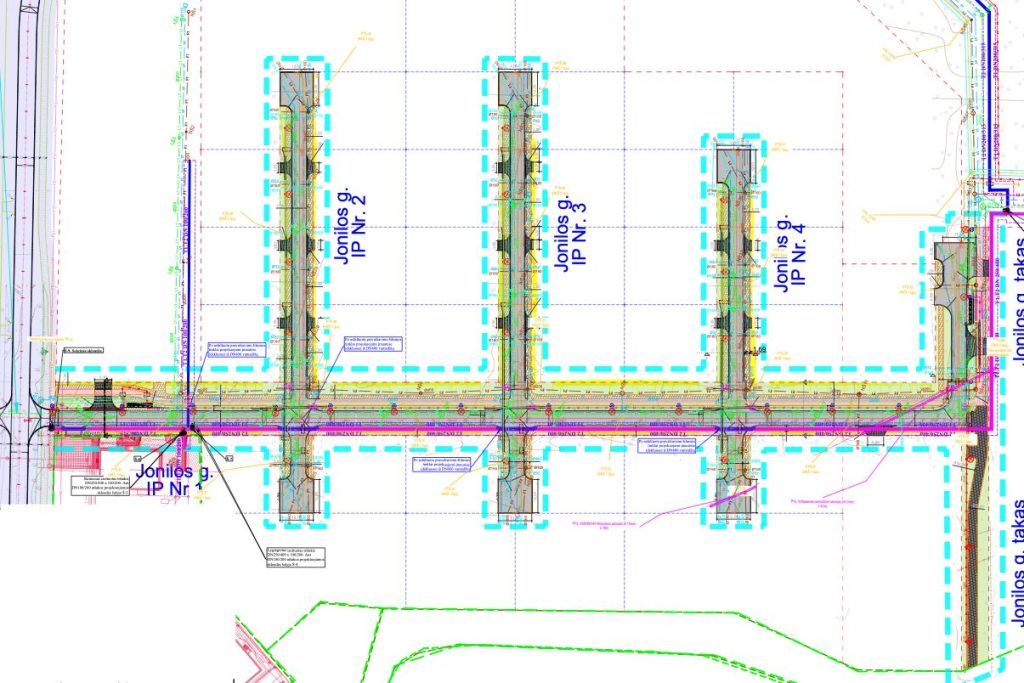 Medelyno infrastruktūra (Ernesto Galvanausko g.,  Jono Žiliaus Jonylos g.) - Pedestrian path, Street - visualization