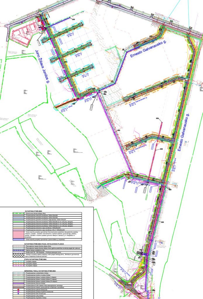 Medelyno infrastruktūra (Ernesto Galvanausko g.,  Jono Žiliaus Jonylos g.) - Pedestrian path, Street - visualization