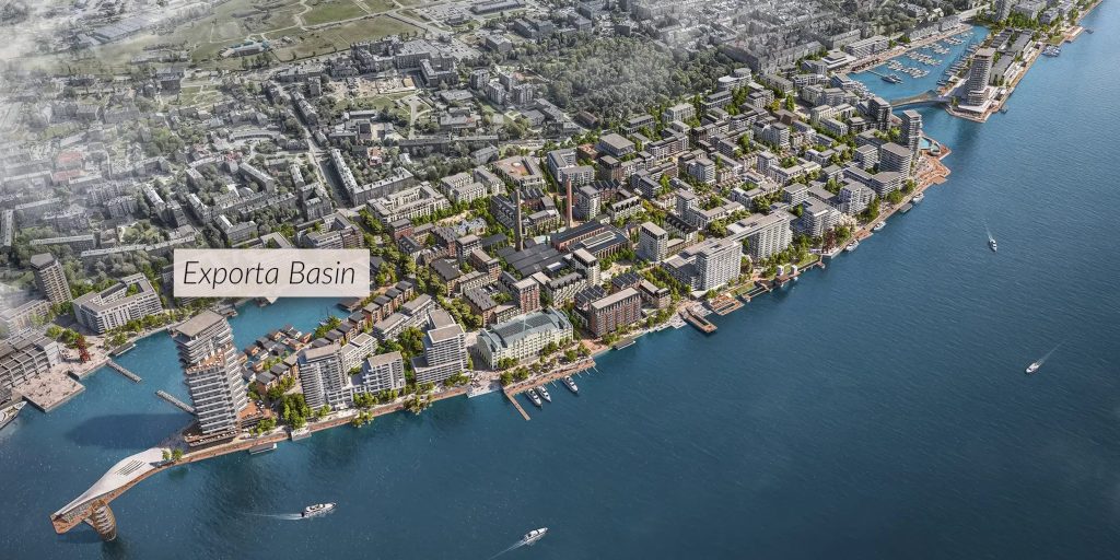 Riga Waterfront - Exporta Basin (Andrejostas iela) - Promenaad - visuaalne