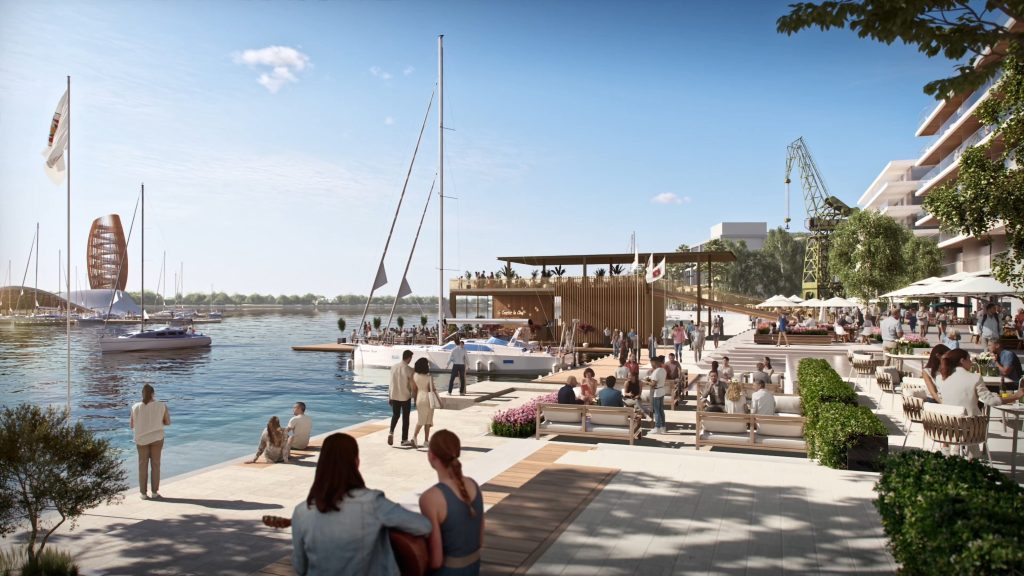 Riga Waterfront - Exporta Basin (Andrejostas iela) - Promenaad - visuaalne