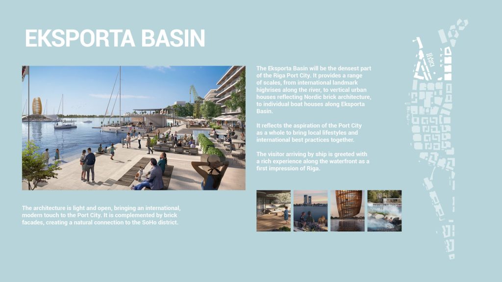 Riga Waterfront - Exporta Basin (Andrejostas iela) - Promenaad - visuaalne