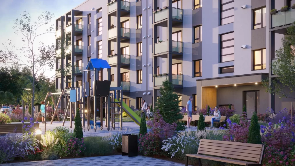 Blūmendāles mājas - 2. ēka (Prūšu iela 1H) - Korterelamu - visuaalne