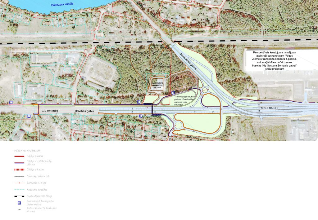 Jaunciema gatves un Brīvības gatves krustojuma pārbūve (Brīvības gatve, Jaunciema gatve) - Ceļš - vizualizācija
