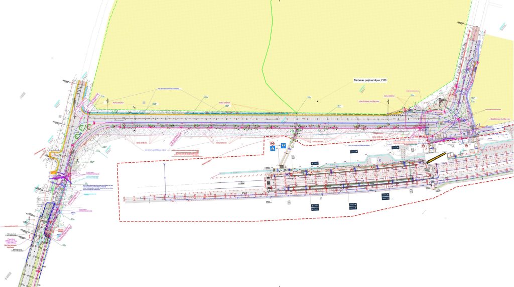 Veloceliņa izbūve gar Lielo prospektu no Priedaines stacijas līdz Babītes ielai (Lielais prospekts) - Dviračių takas - vizualizacija