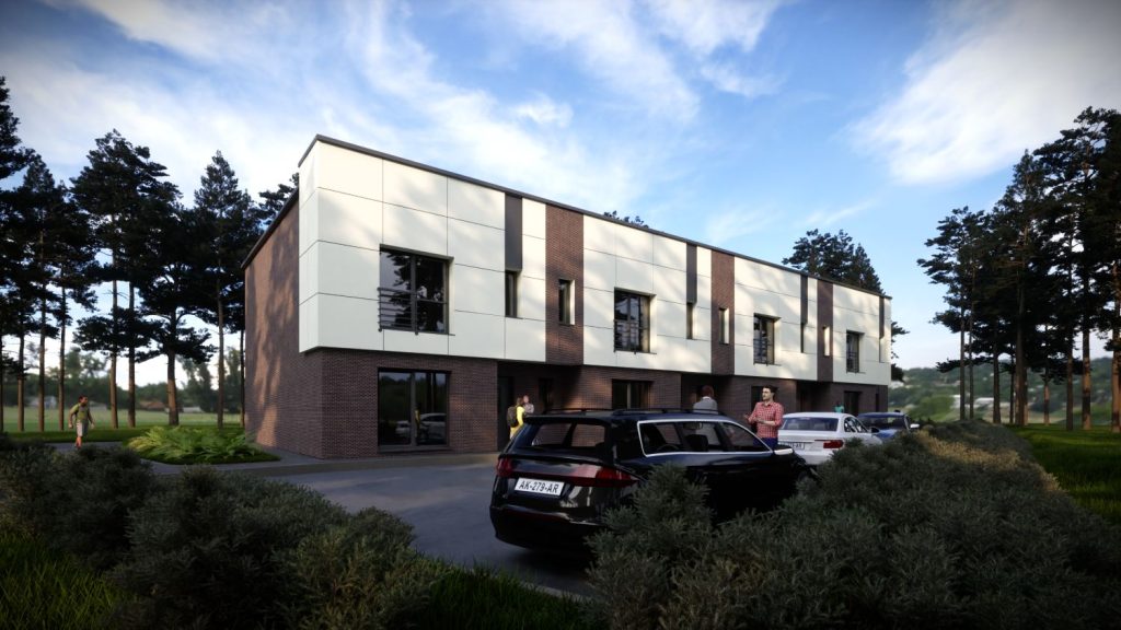 Mežaparka ozoli (Kokneses prospekts 6) - Rindu mājas - vizualizācija