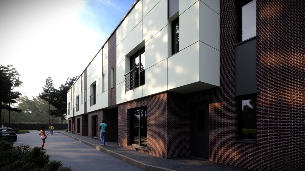 Mežaparka ozoli (Kokneses prospekts 6) - Rindu mājas - vizualizācija