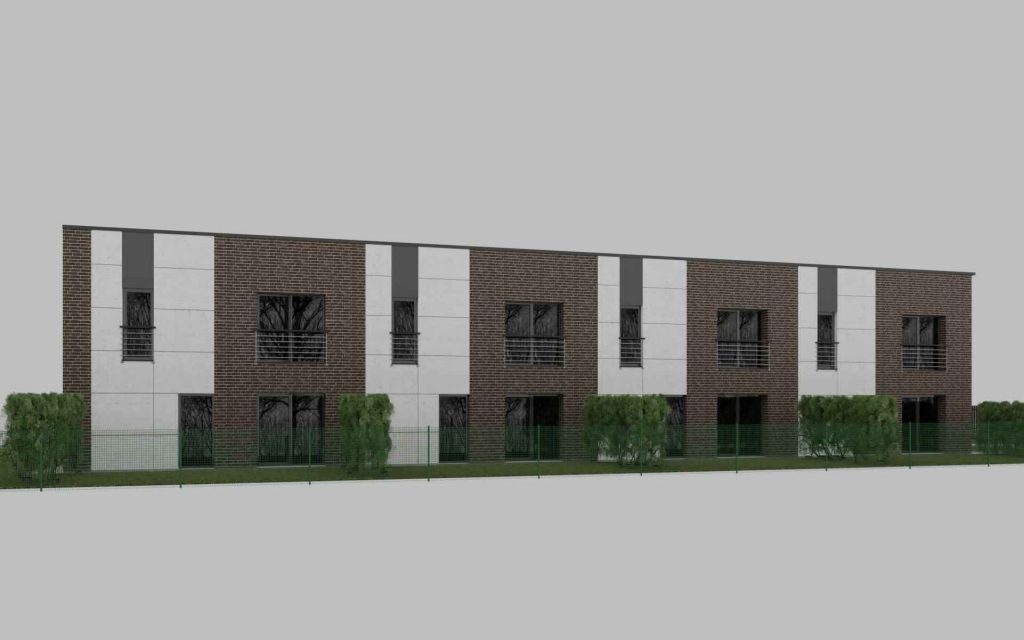 Mežaparka ozoli (Kokneses prospekts 6) - Rindu mājas - vizualizācija