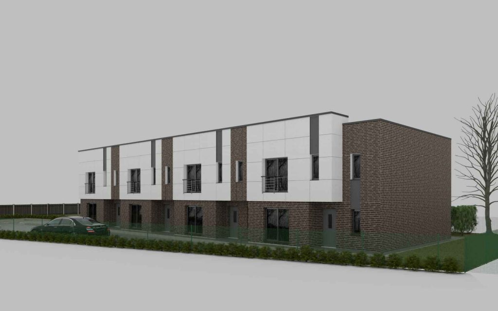 Mežaparka ozoli (Kokneses prospekts 6) - Rindu mājas - vizualizācija