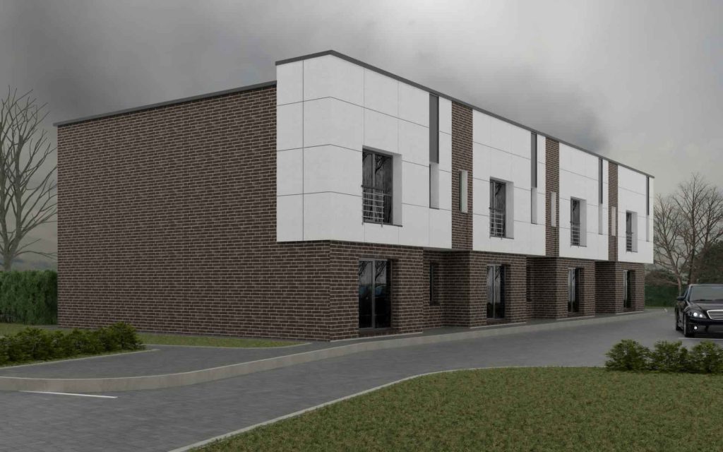 Mežaparka ozoli (Kokneses prospekts 6) - Rindu mājas - vizualizācija