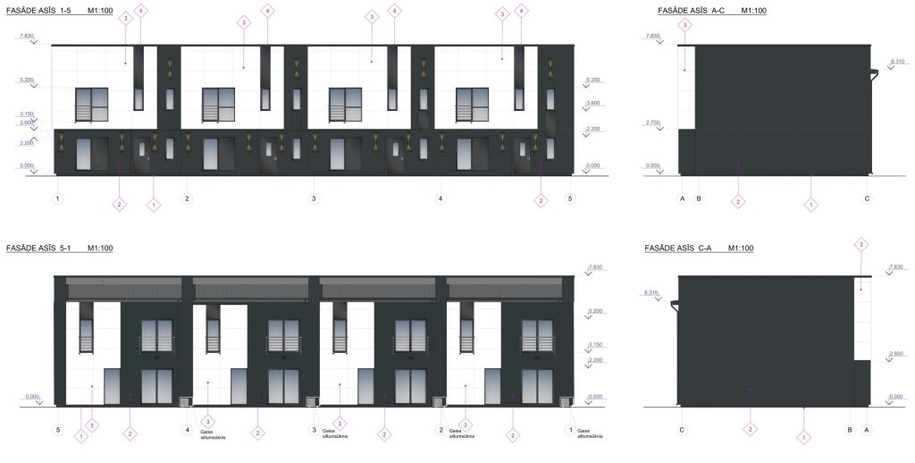 Mežaparka ozoli (Kokneses prospekts 6) - Rindu mājas - vizualizācija