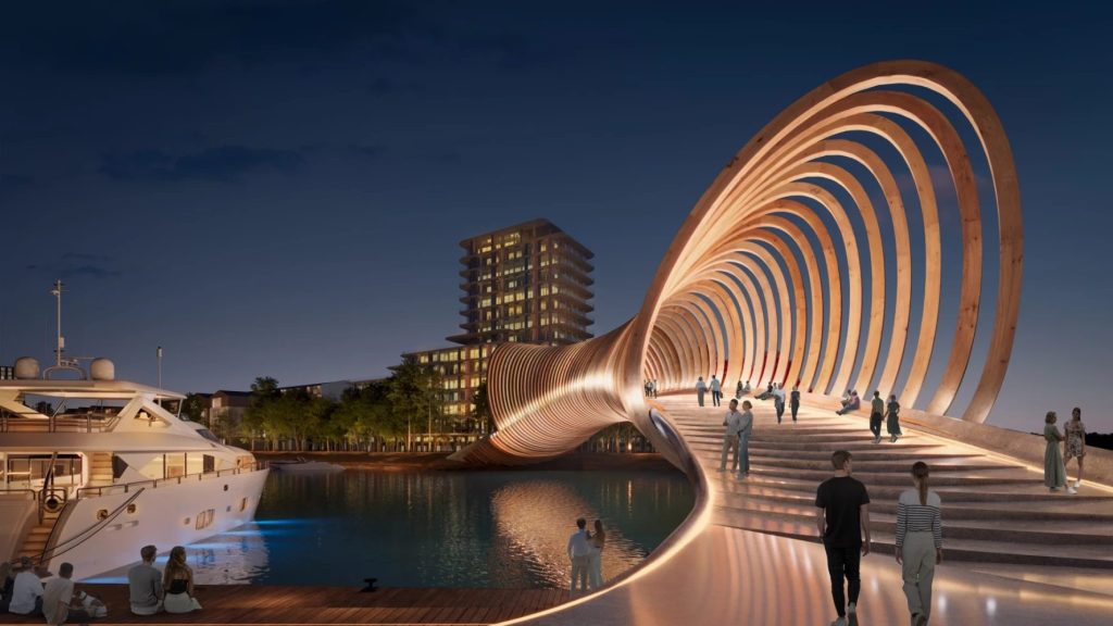 Riga Waterfront - Marina Bridge (Eksporta iela 3A) - Tilts - vizualizācija