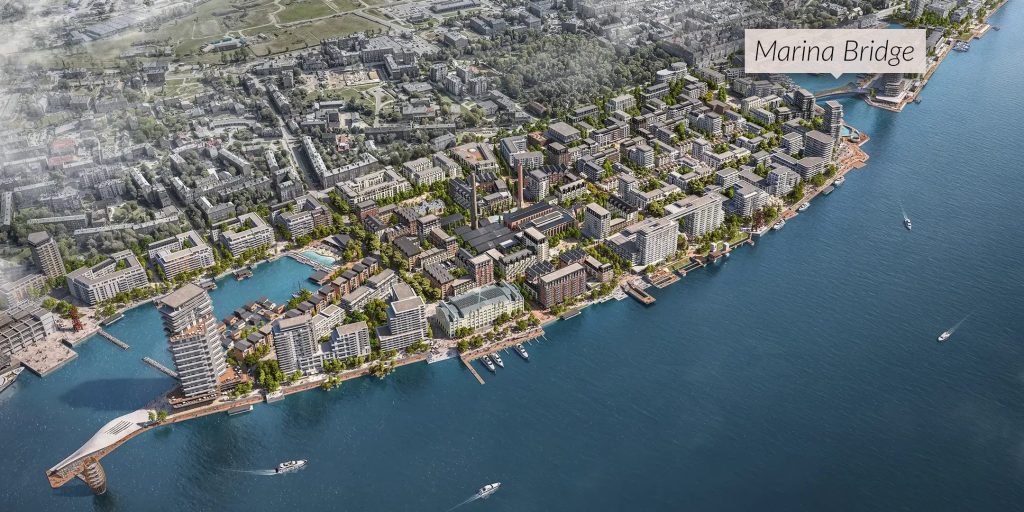 Riga Waterfront - Marina Bridge (Eksporta iela 3A) - Tilts - vizualizācija