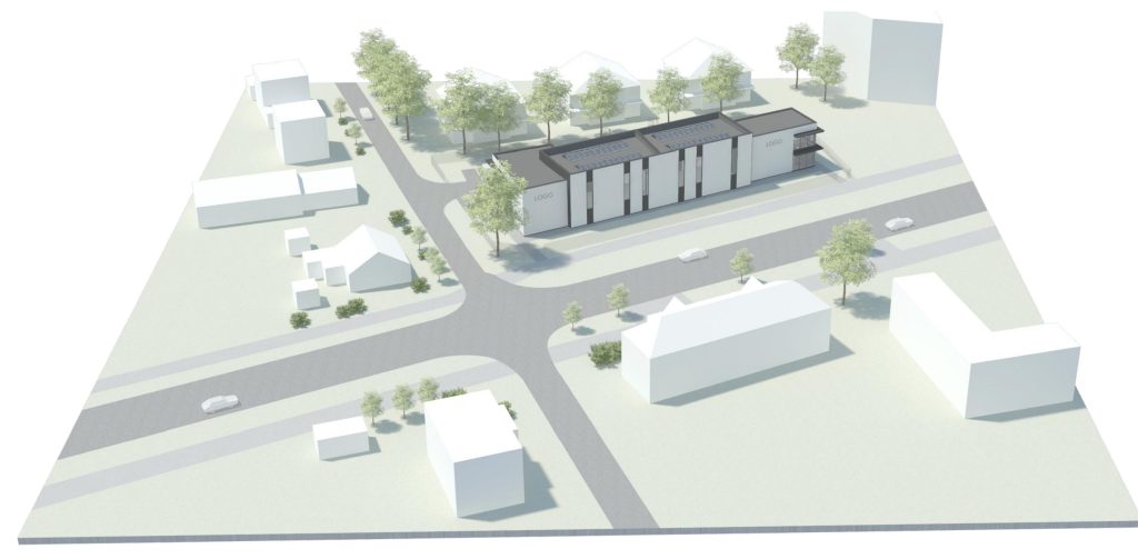 Nīcgales ielā 46C (Nīcgales ielā 46C, Kaibalas ielā 25) - Kaubanduskeskus - visuaalne