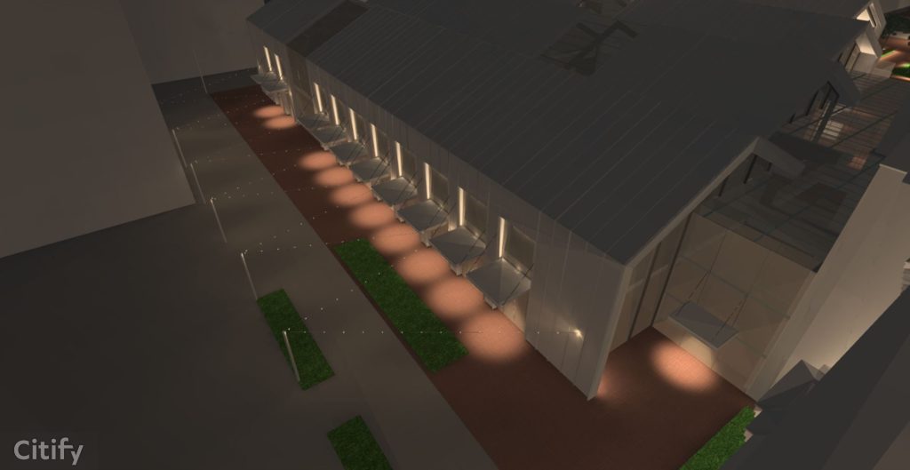 Riga Waterfront - Chimney Square (Andrejostas iela) - Square - visualization