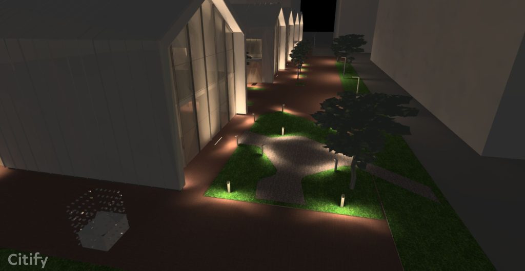 Riga Waterfront - Chimney Square (Andrejostas iela) - Square - visualization