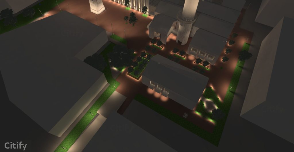 Riga Waterfront - Chimney Square (Andrejostas iela) - Square - visualization