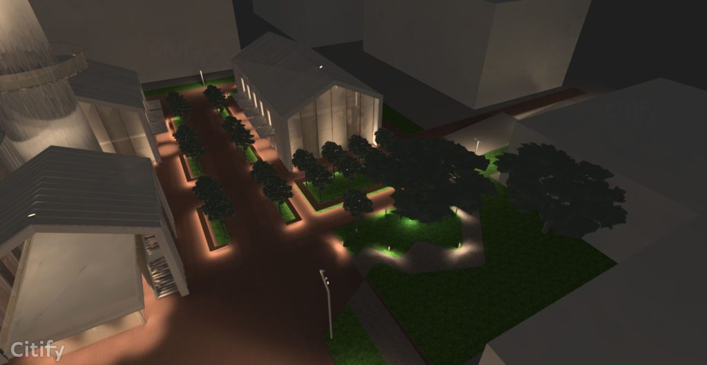 Riga Waterfront - Chimney Square (Andrejostas iela) - Square - visualization