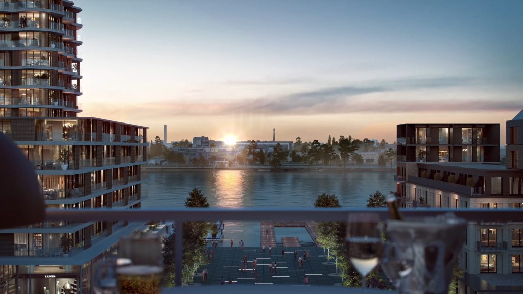 Riga Waterfront - Promenade (Andrejostas iela) - Pakrantė - vizualizacija