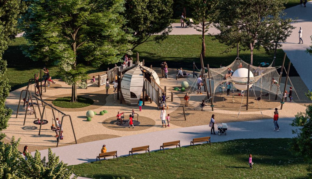 Vērmanes dārzā bērnu rotaļu laukumu atjaunošana (Tērbatas iela 2D) - Park - visuaalne