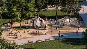 Vērmanes dārzā bērnu rotaļu laukumu atjaunošana vizualizācija