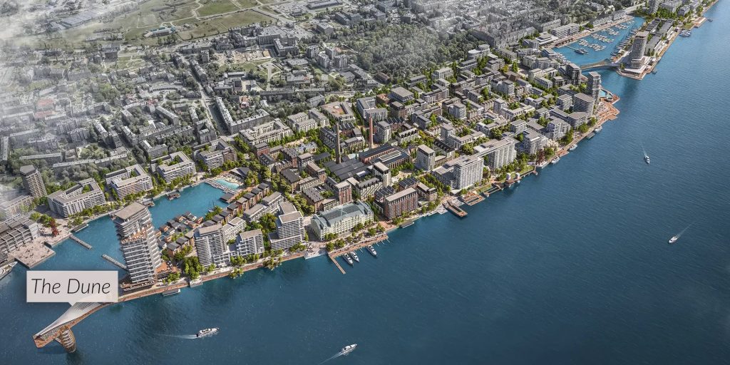 Riga Waterfront - The Dune (Andrejostas iela) - Konferenču un izstāžu centrs - vizualizācija