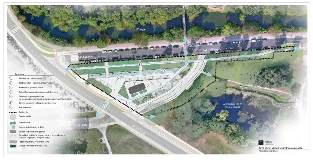 Tymo aikštės atnaujinimas (Kūdrų g.) - Turg - visuaalne