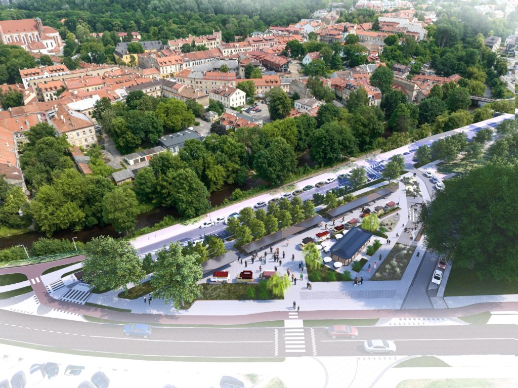 Tymo aikštės atnaujinimas (Kūdrų g.) - Turg, Väljak - visuaalne