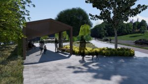 Tymo aikštės atnaujinimas vizualizacija