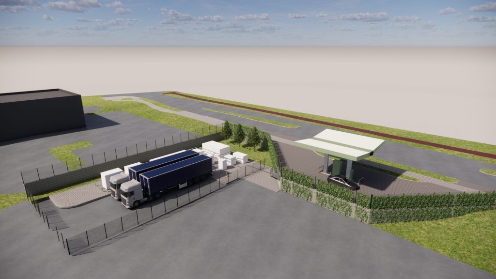 Vandenilio papildymo kolonėlė Viršilų g. (Justiniškių g. 14) - Benzīntanks - vizualizācija