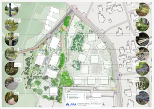 Viešoji erdvė tarp Parodų g. 11 ir K. Jelskio g. 24 vizualizācija