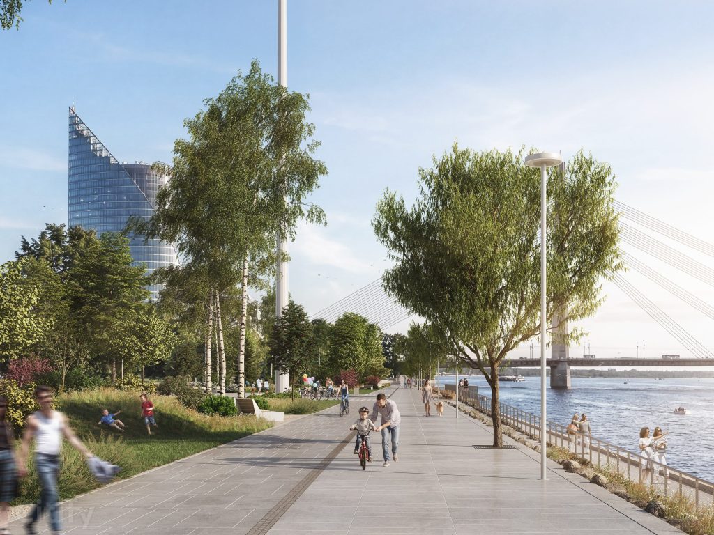 AB dambja publiskās ārtelpas attīstība (Mūkusalas iela 2) - Promenaad - visuaalne