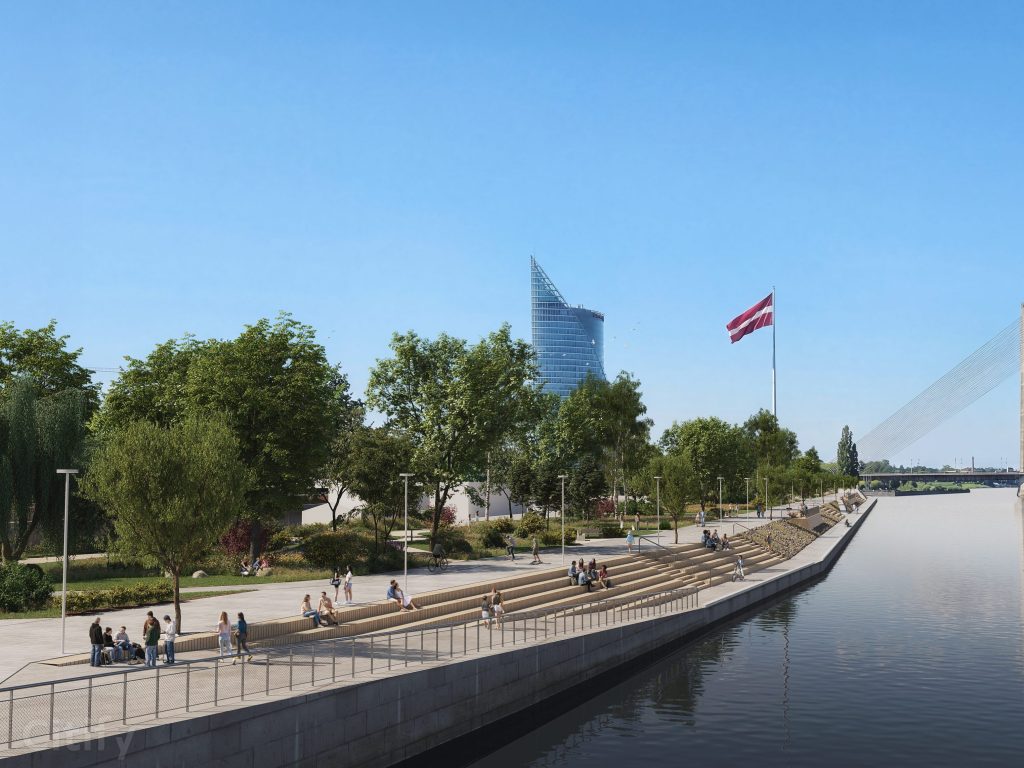 AB dambja publiskās ārtelpas attīstība (Mūkusalas iela 2) - Promenaad - visuaalne