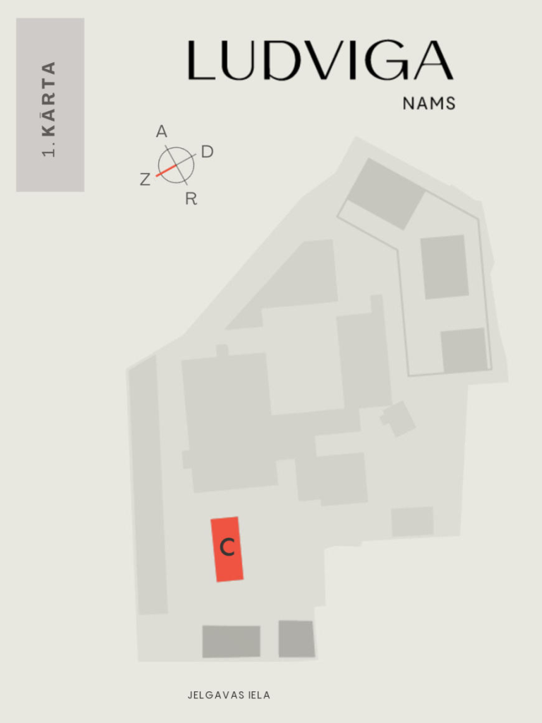 Lenta kvartāls – 1. kārta - Ludviga Nams (Jelgavas iela 68) - Toitlustusasutus, Korterelamu - visuaalne