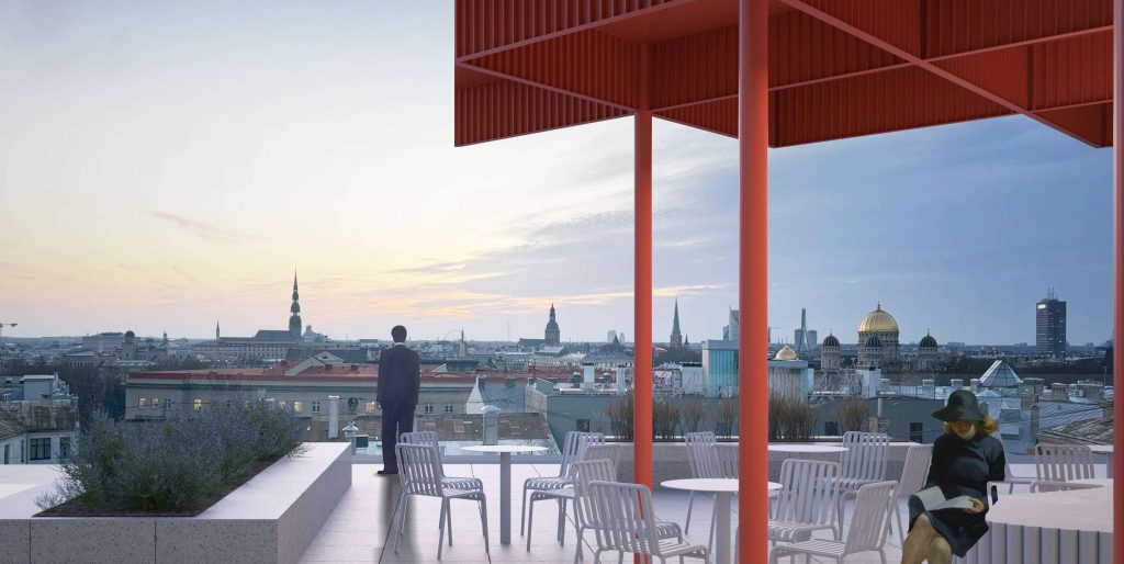 Galleria Riga jumta terase (Dzirnavu iela 67) - Ēdināšanas pakalpojumi, Cita komerciāla - vizualizācija